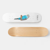 Blauwe cartoon persoonlijk skateboard (Horizontaal)