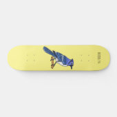 Blauwe cartoon persoonlijk skateboard (Horizontaal)