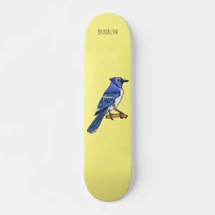 Blauwe cartoon persoonlijk skateboard