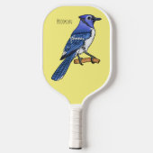 Blauwe cartoon pickleball paddle (Achterkant)