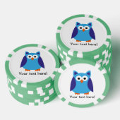 Blauwe cartoon poker chips (Opstapeling)