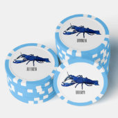 Blauwe cartoon poker chips (Opstapeling)