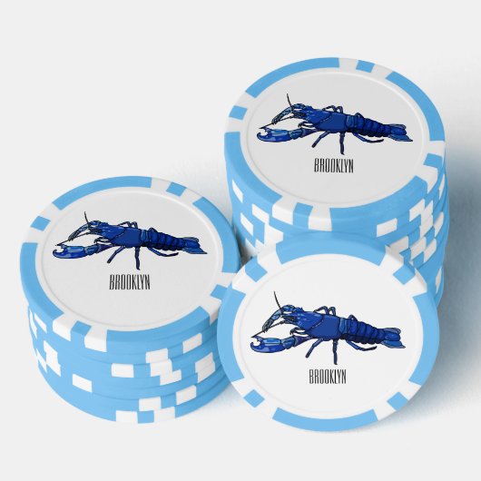 Blauwe cartoon poker chips (Opstapeling)