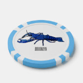 Blauwe cartoon poker chips (Enkel)