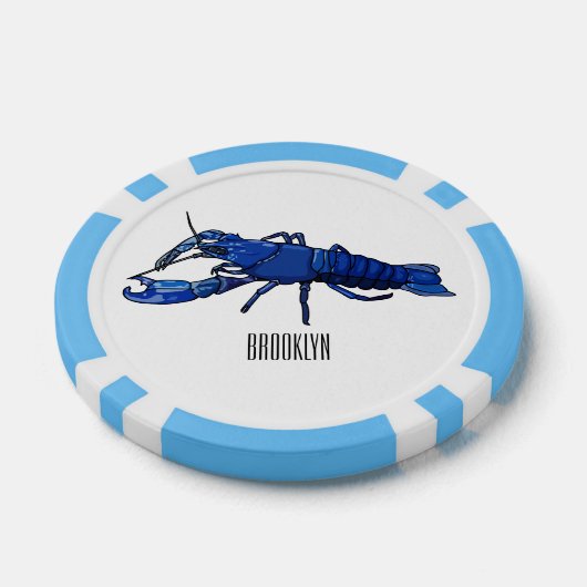 Blauwe cartoon poker chips (Enkel)