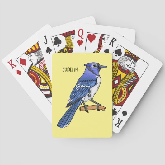 Blauwe cartoon pokerkaarten (Achterkant)