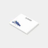 Blauwe cartoon post-it® notes (Schuin)