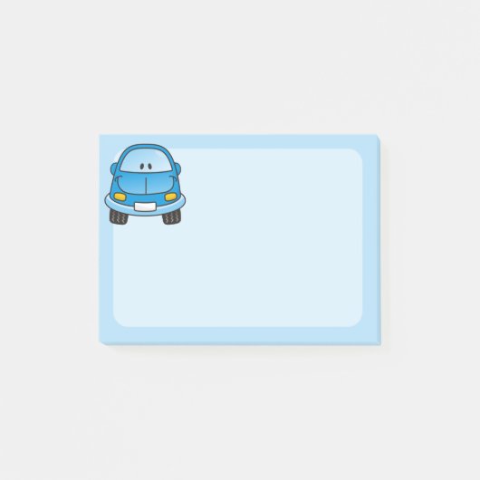 Blauwe cartoon post-it® notes (Voorkant)