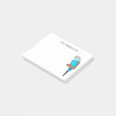 Blauwe cartoon post-it® notes (Schuin)