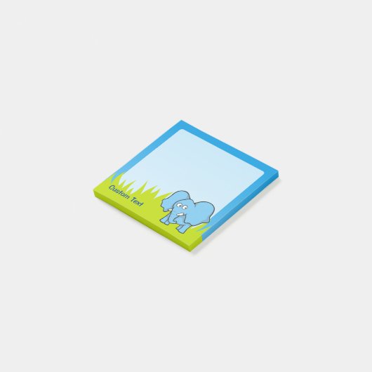 Blauwe Cartoon Post-it® Notes (Schuin)