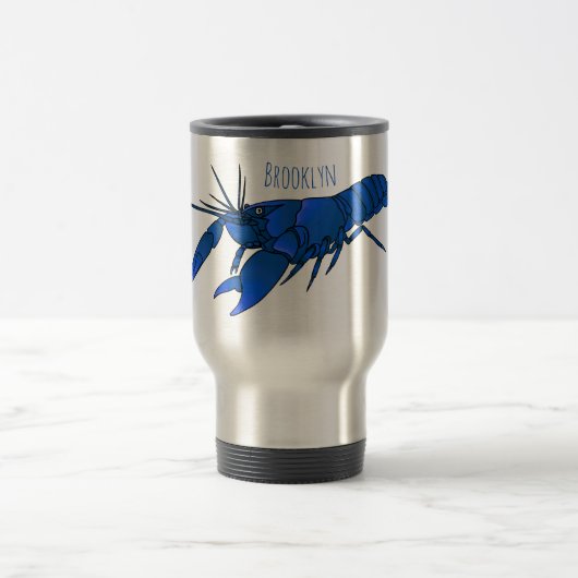 Blauwe cartoon reisbeker (Center)