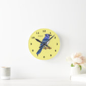 Blauwe cartoon ronde klok (Huis)