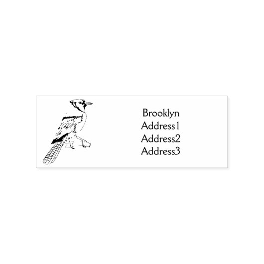 Blauwe cartoon rubberstempel (Afrduk)