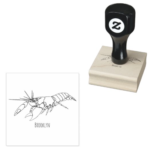 Blauwe cartoon rubberstempel (Gestempeld)