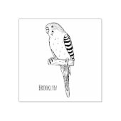 Blauwe cartoon rubberstempel (Afrduk)