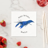 Blauwe cartoon servet (Insitu)