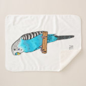 Blauwe cartoon sherpa deken (Voorkant (horizontaal))