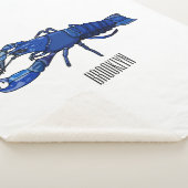 Blauwe cartoon sherpa deken (3/4)