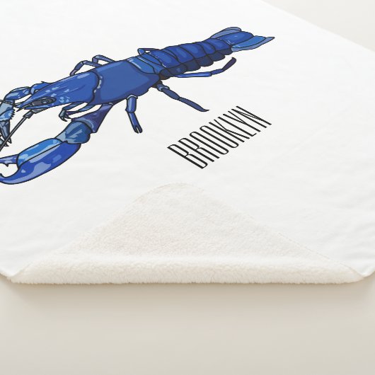 Blauwe cartoon sherpa deken (3/4)