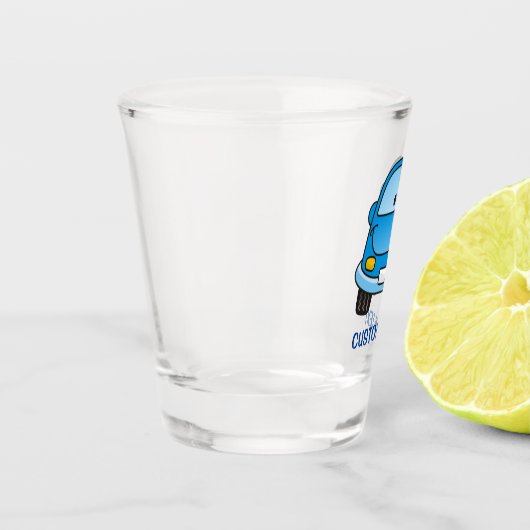 Blauwe Cartoon Shot Glas (Links)