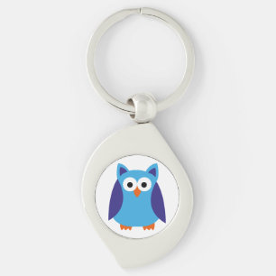 Blauwe cartoon sleutelhanger