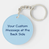 Blauwe Cartoon Sleutelhanger (Achterkant)