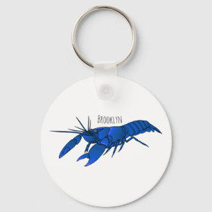 Blauwe cartoon sleutelhanger