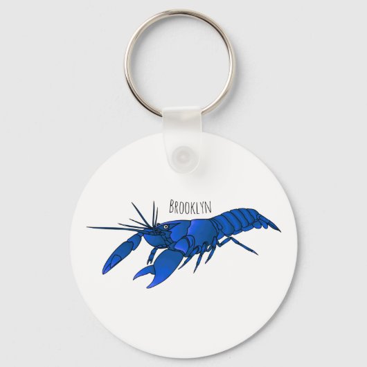 Blauwe cartoon sleutelhanger (Voorkant)
