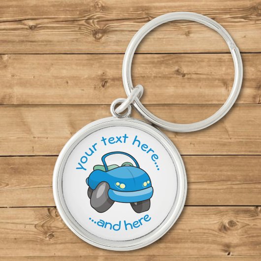 Blauwe Cartoon Sleutelhanger