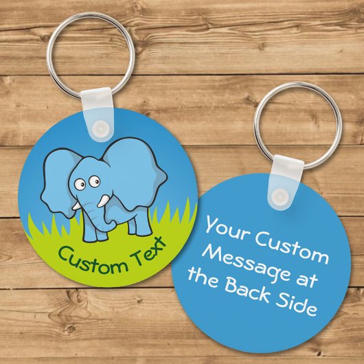 Blauwe Cartoon Sleutelhanger