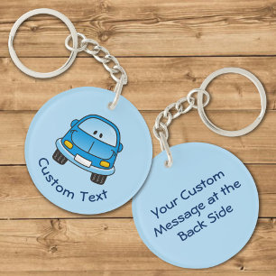 Blauwe Cartoon Sleutelhanger