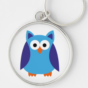 Blauwe cartoon sleutelhanger