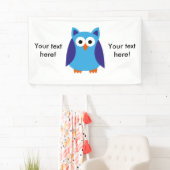 Blauwe cartoon spandoek (Insitu)