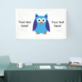 Blauwe cartoon spandoek (Beurs)