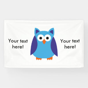 Blauwe cartoon spandoek