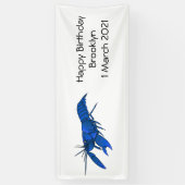Blauwe cartoon spandoek (Verticaal)
