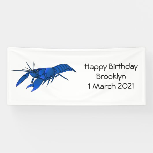 Blauwe cartoon spandoek (Horizontaal)