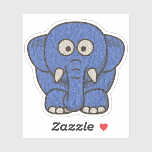 Blauwe Cartoon Sticker (Vel)