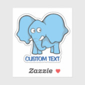 Blauwe Cartoon Sticker (Vel)