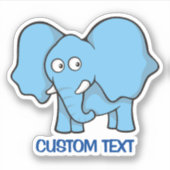 Blauwe Cartoon Sticker (Voorkant)
