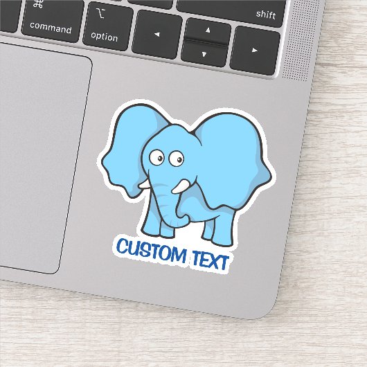 Blauwe Cartoon Sticker (Detail)