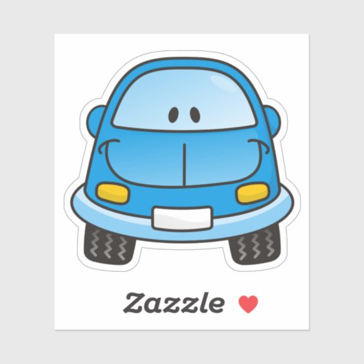 Blauwe Cartoon Sticker (Vel)