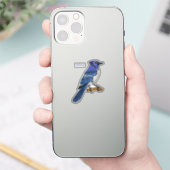 Blauwe cartoon sticker (Telefoon)