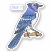 Blauwe cartoon sticker (Voorkant)