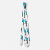 Blauwe cartoon stropdas (Achterkant)