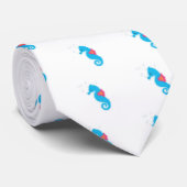 Blauwe Cartoon Stropdas (Opgerold)