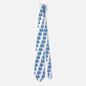 Blauwe cartoon stropdas (Voorkant)