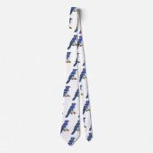 Blauwe cartoon stropdas (Voorkant)