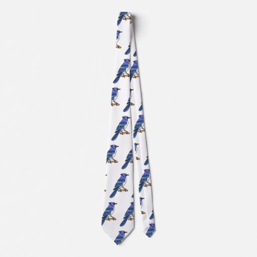 Blauwe cartoon stropdas (Voorkant)