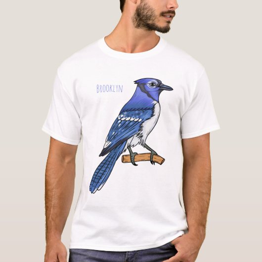 Blauwe cartoon t-shirt (Voorkant)